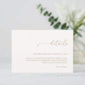 Minimalist Details & QR Code Wedding RSVP Card (Stehend Vorderseite)