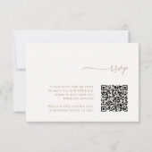 Minimalist Details & QR Code Wedding RSVP Card (Rückseite)