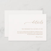Minimalist Details & QR Code Wedding RSVP Card (Vorne/Hinten)