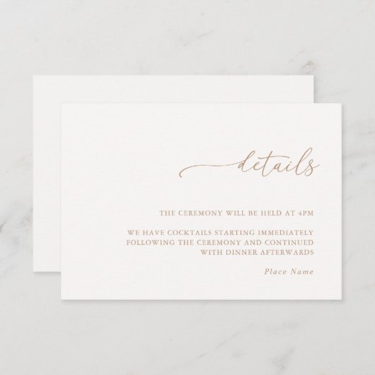 Minimalist Details & QR Code Wedding RSVP Card (Vorne/Hinten)
