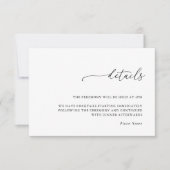 Minimalist Details & QR Code Wedding RSVP Card Karte (Vorderseite)