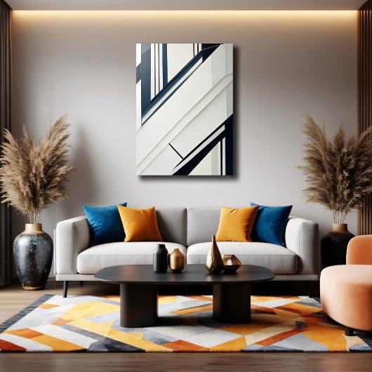 Minimalist Diagonal Geometry Leinwanddruck