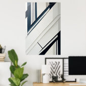 Minimalist Diagonal Geometry Poster (Heimbüro)