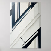 Minimalist Diagonal Geometry Poster (Vorne)