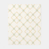 Minimalist Diamond Grid with Dots Fleecedecke (Vorderseite)