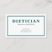 Minimalist Dietitian Visitenkarte (Vorderseite)