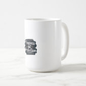 Minimalist Digital Graphic with White Cursive Kaffeetasse (VorderseiteRechts)