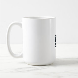 Minimalist Digital Graphic with White Cursive Kaffeetasse