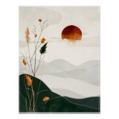Minimalist digital poster "Abstract Sunset" (Vorderseite)