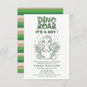 minimalist Dinosaur Baby Shower party boy Roar Einladung (Vorne/Hinten)