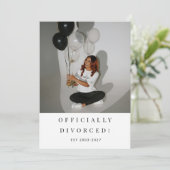Minimalist Divorce Announcement Photo Card Ankündigung (Stehend Vorderseite)