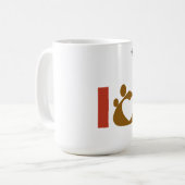 Minimalist Dog Dad Mug | Paw Print Heart Kaffeetasse (Vorderseite Links)