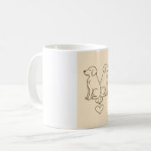 Minimalist Dog Line Art Mug  Kaffeetasse (Vorderseite Links)
