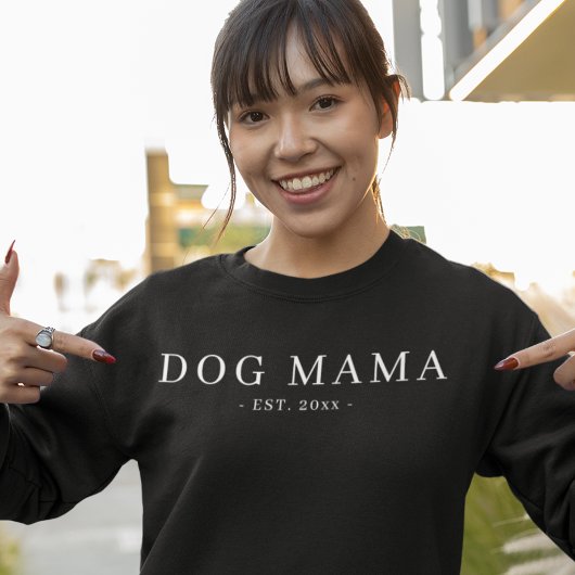 Minimalist Dog Mama Gründungsdatum Sweatshirt