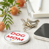 Minimalist Dog Mom Keychain – Cute Pet Lover Gift Schlüsselanhänger (Seite)