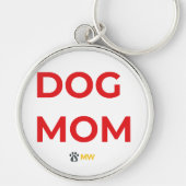 Minimalist Dog Mom Keychain – Cute Pet Lover Gift Schlüsselanhänger (Vorne)