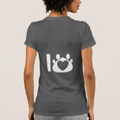 Minimalist Dog Mom Shirt | Paw Print Heart Tee (Rückseite)