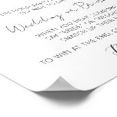 Minimalist Don't Say Bride Game Bridal Shower Ring Poster (Ecke)