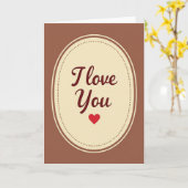Minimalist Dotted I Love You Matte Card Karte (Gelbe Blume)