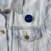 Minimalist dunkelblau elegante eigene Name fette S Button (Beispiel)
