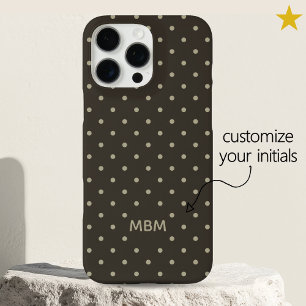 Minimalist dunkelgrau, individuelles Monogramm Pun iPhone 16 Pro Max Hülle