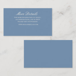 Minimalist Dusty Blue Wedding Begleitkarte