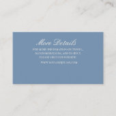 Minimalist Dusty Blue Wedding Begleitkarte (Vorderseite)