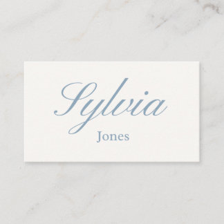 Minimalist dusty blue wedding flat place cards platzkarte