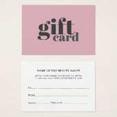 Minimalist Dusty Pink Grey Salon (Vorne & Hinten)