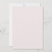 Minimalist Dusty Pink Wedding Invitation Einladung (Rückseite)