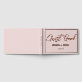 Minimalist Dusty Pink Wedding Program Gästebuch (Voll)
