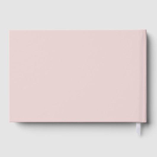 Minimalist Dusty Pink Wedding Program Gästebuch (Rückseite)