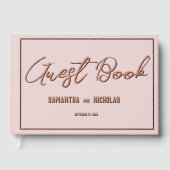 Minimalist Dusty Pink Wedding Program Gästebuch (Vorderseite)