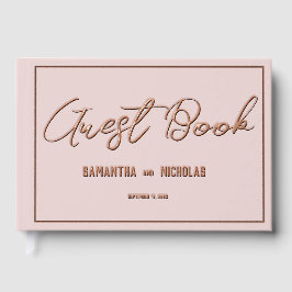 Minimalist Dusty Pink Wedding Program Gästebuch