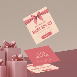 Minimalist Dusty Rose Cream Beauty Rabattkarte