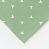 Minimalist Dusty Sage Tiny Triangles Fleecedecke (Ecke)