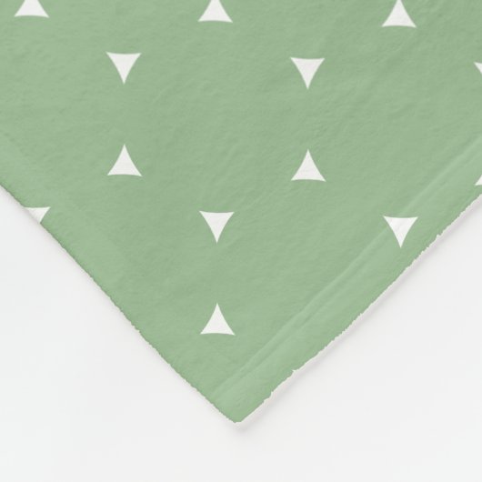 Minimalist Dusty Sage Tiny Triangles  Fleecedecke (Ecke)