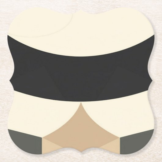 Minimalist Earth Geometry Journal –custom bracket  Untersetzer (Vorderseite)