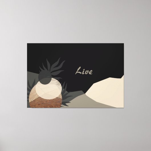 Minimalist Earth Tones Abstract Boho  Leinwanddruck (Vorderseite)