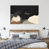 Minimalist Earth Tones Abstract Boho  Leinwanddruck (Insitu (Schlafzimmer))