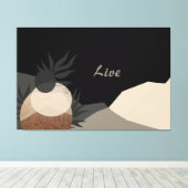 Minimalist Earth Tones Abstract Boho  Leinwanddruck (Insitu (Holzboden))