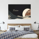 Minimalist Earth Tones Abstract Boho  Leinwanddruck (Insitu (Schlafzimmer))