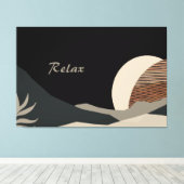 Minimalist Earth Tones Abstract Boho  Leinwanddruck (Insitu (Holzboden))