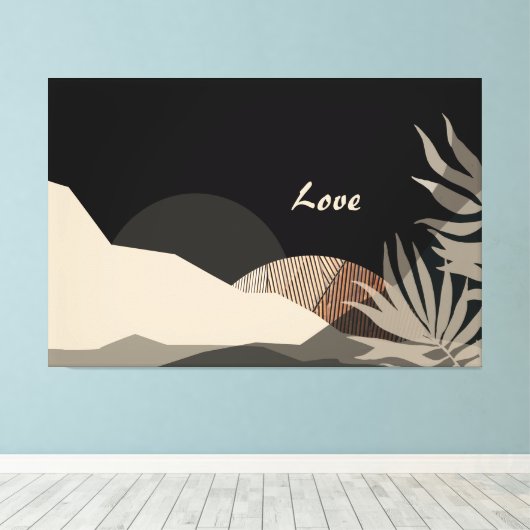Minimalist Earth Tones Boho Abstract  Leinwanddruck (Insitu (Holzboden))