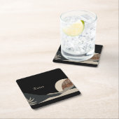 Minimalist Earth Tones Boho "Relax"  Rechteckiger Pappuntersetzer (Vor Ort)