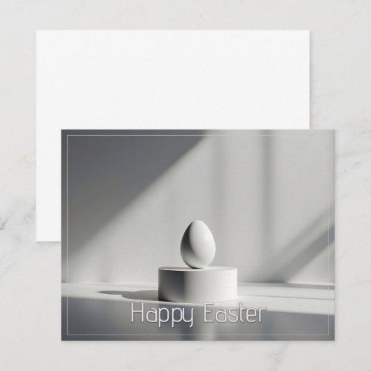 Minimalist Easter Egg on Modern Pedestal (Vorne/Hinten)