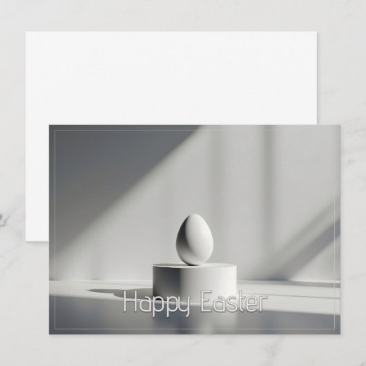 Minimalist Easter Egg on Modern Pedestal (Vorne/Hinten)