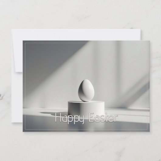 Minimalist Easter Egg on Modern Pedestal (Vorderseite)