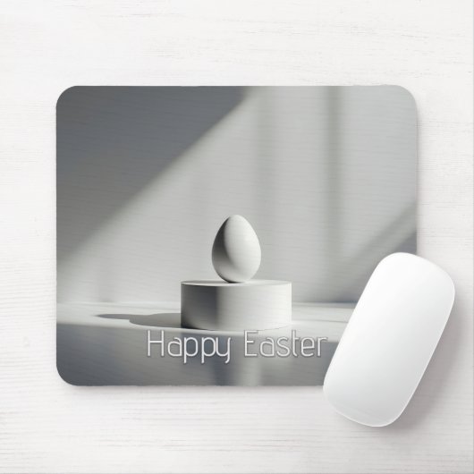 Minimalist Easter Egg on Modern Pedestal Mousepad (Mit Mouse)
