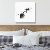 Minimalist Echoes | Premium Wrapped Canvas Leinwanddruck (Insitu (Schlafzimmer))